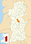 Wales Powys Community Abbey Cwmhir map